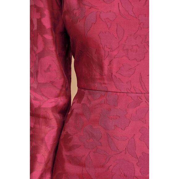 Lulus Emogene Magenta Burnout Floral One Shoulder Mini Dress - Medium - Picture 4 of 16